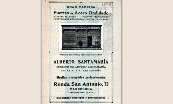 ¿Origen català?. A Veneçuela, les portes metàl·liques enrotllables es diuen “santamarías”.